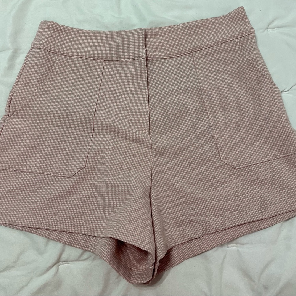 Pink Gingham Shorts